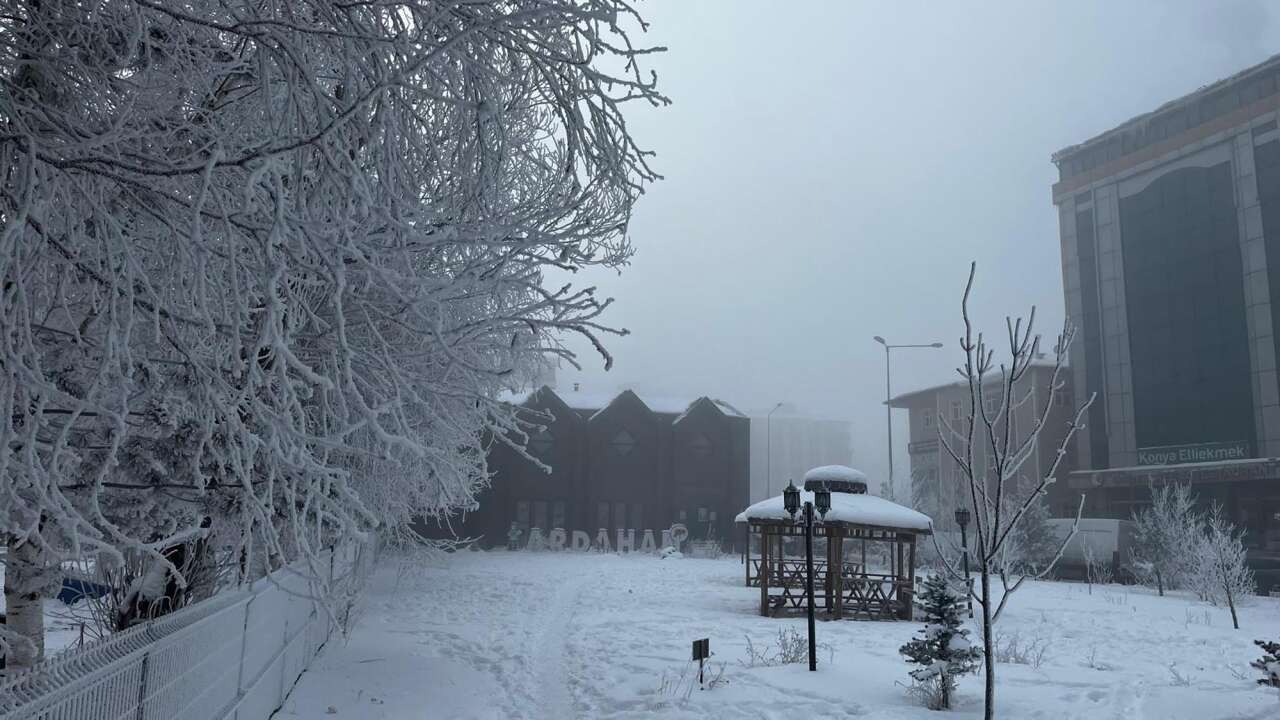 Sibirya soğukları bir ilimizde dışarıya çıkanın kaş ve kirpiklerini dondurdu 3